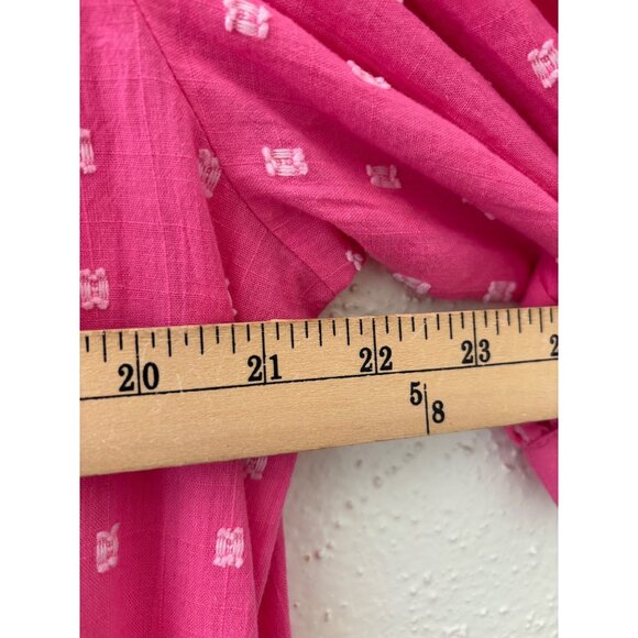 Charlie Paige Pink Cotton Tiered Midi Dress L/G New With Tags - Picture 9 of 11